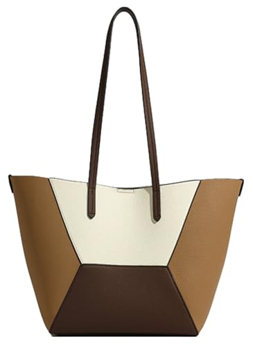 Pocadri Retro Vegan Leather Shoulder Bag Large Hobo Tote Handbags Top Handle Trendy Underarm Purse 2pcs Commuting Travel