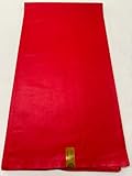 African Polished Ankara Wrapper Wax Print-Solid Color- Red- Sell by 6 Yards- for Women and Men