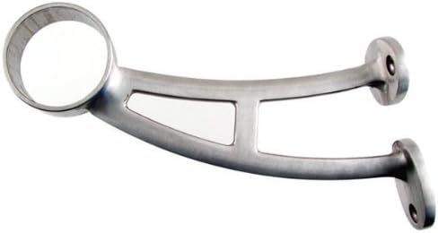 Bar Mount Foot Rail Bracket - Brushed Stainless Steel - For 2" Outside Diameter Bar Foot Rail Tubing