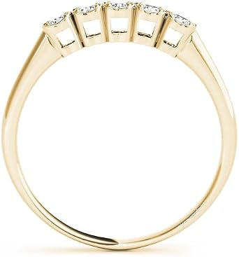 Single Row Prong Set Half Eternity Ring | 0.25ct to 2.00ct D/VVS Lab Diamond | 9K/18K Gold & 950 Platinum | UK Hallmarked | Gift for Women