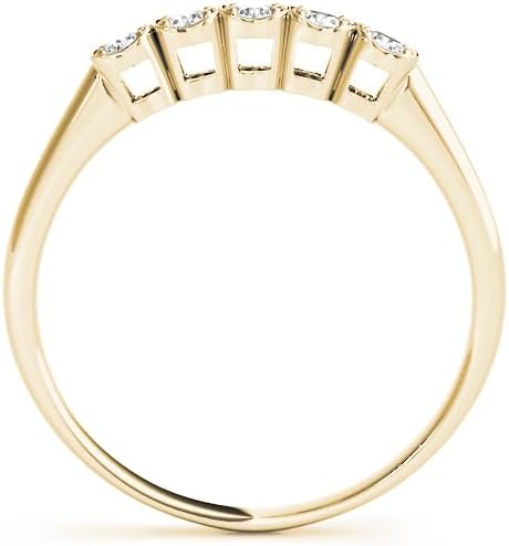 Single Row Prong Set Half Eternity Ring | 0.25ct to 2.00ct D/VVS Lab Diamond | 9K/18K Gold & 950 Platinum | UK Hallmarked | Gift for Women