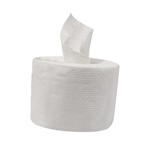 ELAYARD 使い捨てフェイスタオル 綿 厚手パールストライプ 塗 洗顔 メイク落とし用 乾湿両用 携帯便利 旅行 雑巾