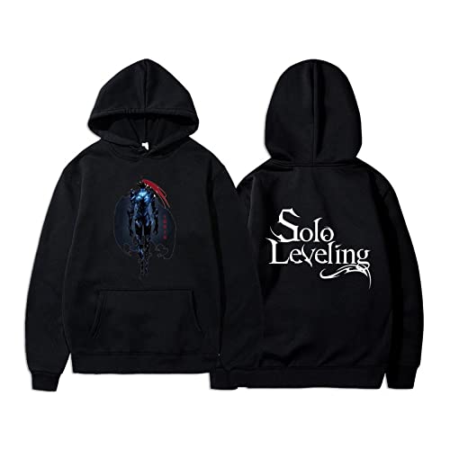 OUHZNUX Solo Leveling Sweat À Capuche Unisexe Sung Jin-Woo Et Igris Sweat À Capuche Manhwa Sweat À Capuche Cadeau Solo Leveling Level Up Gift XXS-XXL Cover