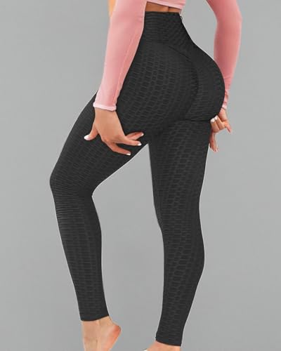 AIMILIA Leggings femininas anticelulite para levantamento de bumbum, calças de ioga de cintura alta,