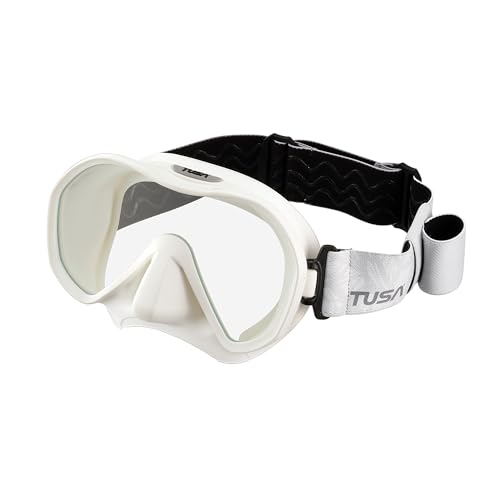 Masque de plongée TUSA Zensee M-1010F avec jupe silicone premium et textile blanc