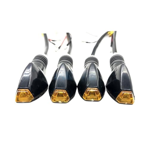 Clignotants universels pour motos ambre en version courte rigide
