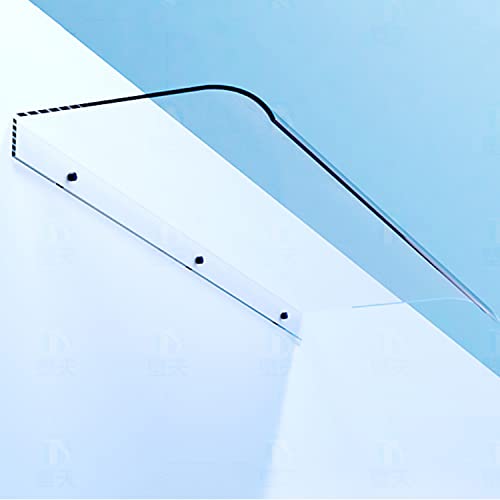 Preisvergleich Produktbild Polycarbonat-Haustür-Überdachung, Terrassenmarkise für Regen, Schnee, Schutz, Außenfenster, Garten, transparent, 40 cm x 80 cm, 40 cm x 100 cm, 40 cm x 120 cm (Size : 19.7x39.4in(5