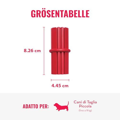 KONG Dental Stick - Für die Zahnpflege von Hunden - Befüllbares Kauspielzeug - Reinigt Zähne & Zahnfleisch - Hergestellt aus strapazierfähigem Naturkautschuk - Für Kleine Hunde