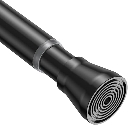 Image of MEXAU 1Pack Spring Tension Curtain Rod 29-64 inch Black Small Tension Rod