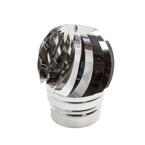 Extractor de humo de chimenea globo giratorio turbina eólica de acero inoxidable (ø 20 cm)