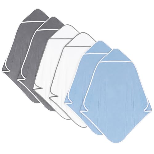 Orighty 6 Pack Baby Hooded Towel 30 X 30 Inch Super Soft Bath Towel With Hood For Babies cover