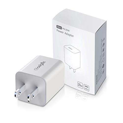 Gadg8s | Mini PD 20W Power Adapter | USB-C Plug USB C Charger | USB Type C Phone Charger | USBC Wall Charger Box | Power Delivery PD Fast Charger | for Android, iPhone, iPad etc. | White