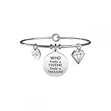 KIDULT 731096 Bracelet in Stainless Steel 316L with Crystals Love Collection