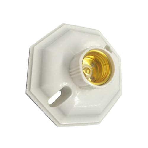 LIFKOME 250V Light Base Octagon Lamp Holder Wear Resistant Screw Socket Easy Installation for Hallway Living Restaurant and More