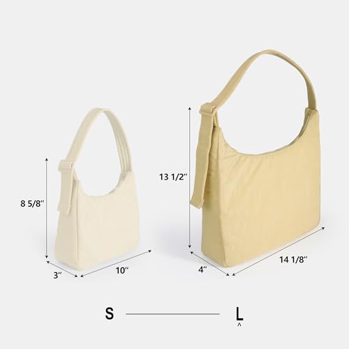 Image of FASTFAIRY Nylon Shoulder Bag - Adjustable Quilted Strap, Structured Slouchy Design with Interior Zip Pocket