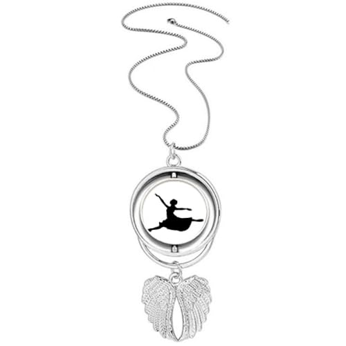 Collier ailes d'ange ballet pendentif danseuse saut classique