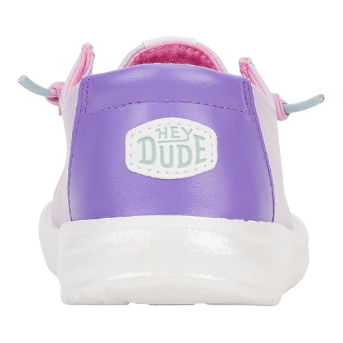 Image of HEYDUDE Kids Wendy Iridescent Sparkle (Little Kid /Big Kid) - Loafers for Kids - Canvas Upper - Cotton Lining