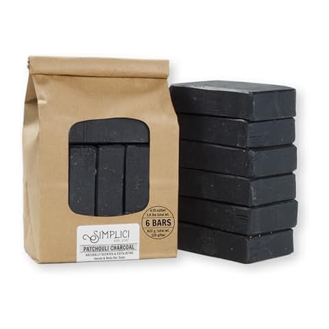 SIMPLICI Patchouli Charcoal Soap Value Bag (6 Bars) Cover