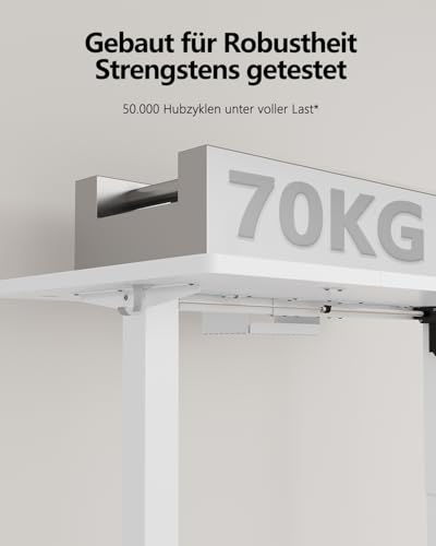 Flamaker Höhenverstellbarer Schreibtisch 180 x 80 cm mit 18 mm Tischplatte – Ansicht 7