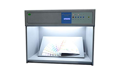 TECHTONGDA Color Matching Cabinet Color Assessment Box Color Calibration Chart with 4 Light Sources D65 TL84 UV F