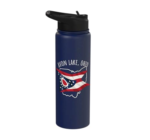 Avon Lake Ohio USA Design Stainless Steel Insulated Water Bottle