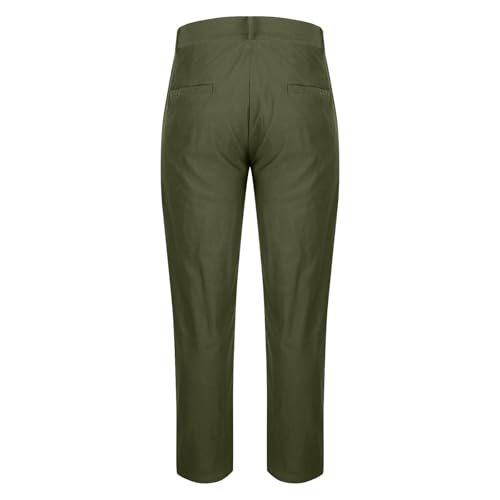 Mens Casual Stretch Chino Pants Slim Fit Expandable Waist Flat Front Khaki Pant Lightweight Golf Trousers with Pocket3
