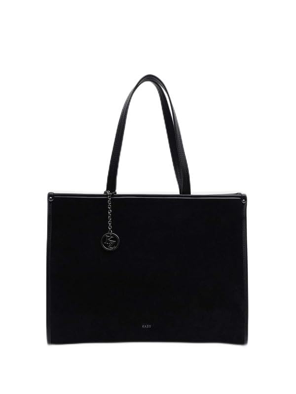 Image of Kazo Stephen Tote | Premium Faux Leather Handbag for Women | Sophisticated Rectangular Shopper with Metallic Charm | Fits 15 inch Laptop