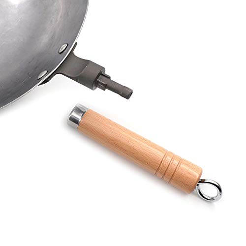Wok Tradicional de Acero al Carbono con Mango de Madera miniatura 7