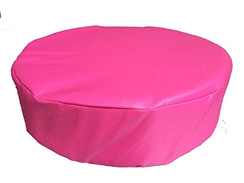 luvfabrics Round Cushion Foam Upholstery Barstool Chair 4"x13.5" Pink Champion Vinyl Leather 1 Piece