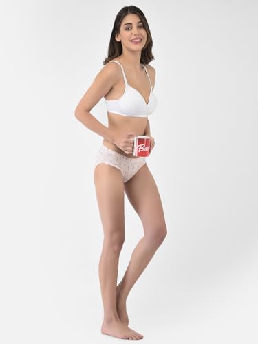 Image of Softline Women's Cotton-Rich Wire-Free Padded Bra | Full Coverage, Seamless & Breathable for Everyday Comfort | Soft Fabric with Supportive Fit for All-Day Wear