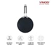 Vinod Cookware Hard Anodized Cooking Griddle (Tawa) - Anodized Aluminum Griddle Pan - Non Stick Pan with Anti Scratch Surface - (Black) - (11 IN / 28 CM) #3