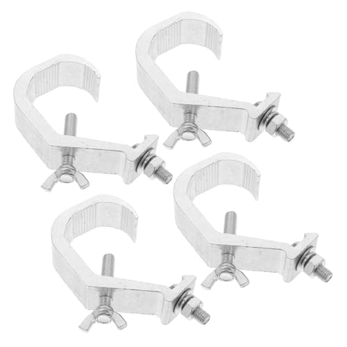 Pinces pour éclairage de scène en lot de 4 pièces avec crochets robustes en aluminium pour treillis