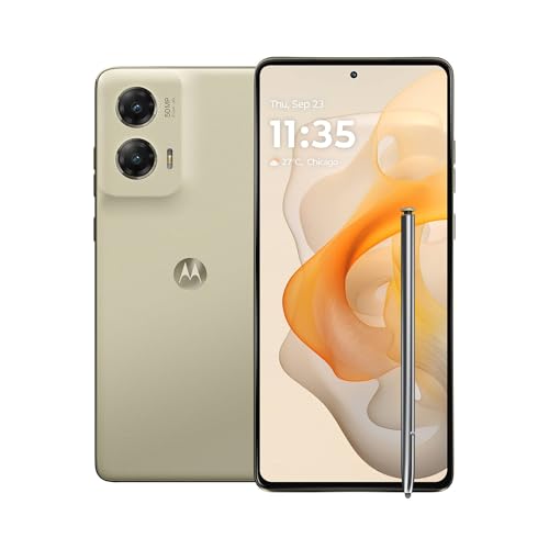 Image of Simple Mobile, Moto G Stylus 5G 2024, 128GB, Prepaid Smartphone, Beige, 50 MP Camera, Locked