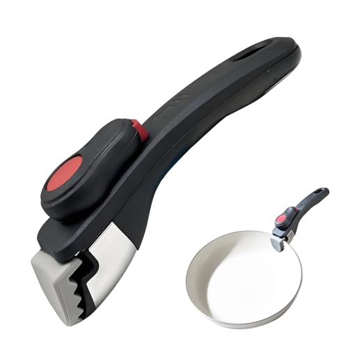 ZFRITP Poignee Casserole Universelle, Poignée Amovible Universelle Pour Poêles Et Casserole Manches Détachables - Manche Verrouillage Et Bouche Denté,...