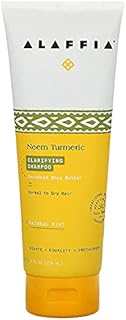 Alaffia Neem Turmeric Balancing Shampoo, Gently Cleans and Helps Fortify Hair while Moisturizing the Scalp with Shea Butter, Tea Tree, and Rosemary, Fair Trade, Balancing Neem, Natural Mint 8 Fl Oz