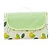 Menolana Picnic Blanket Beach Mat with Handle Water Resistant Foldable Sleeping Pad Camping Mat for Summer Barbecue Backpacking Spring, Oxford Cloth Leaf