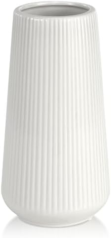 White Ceramic Vase, GUKJOB Small Cute Flower ...