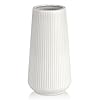 White Ceramic Vase, GUKJOB Small Cute Flower Vase for Pampas Grass, Home, Living Room, Dining Table, Farmhouse, Office Decor, Bedroom, Table, and Kitchen Shelf (White)