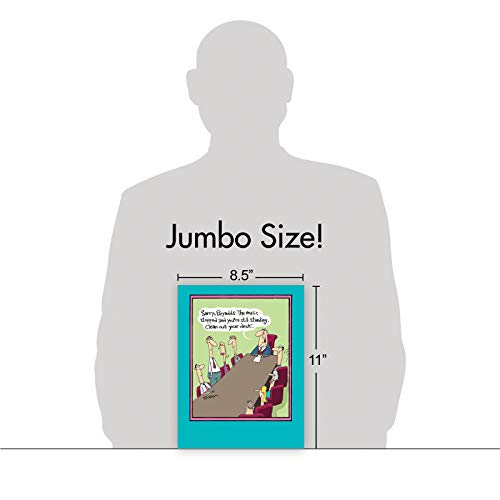 Nobleworks Jumbo Hysterical Retirement Paper Card 8.5 X 11 Inch With Envelope (1 Pack) Big, Jumbo Co-Worker, Good Luck Musical Chairs Birthday J4578Rtg #TOP5