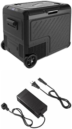 EUHOMY 12 Volt 49 QT Car Refrigerator Portable Freezer Bundle with AC Power Cord Adapter