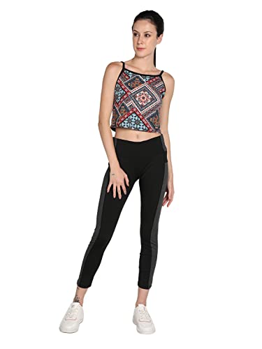 Image of CHKOKKO Women's Polyester Regular Fit Crop Top