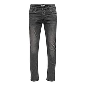 Only & Sons heren Slim Jeans Onsloom Black Washed Dcc 0447 Noos