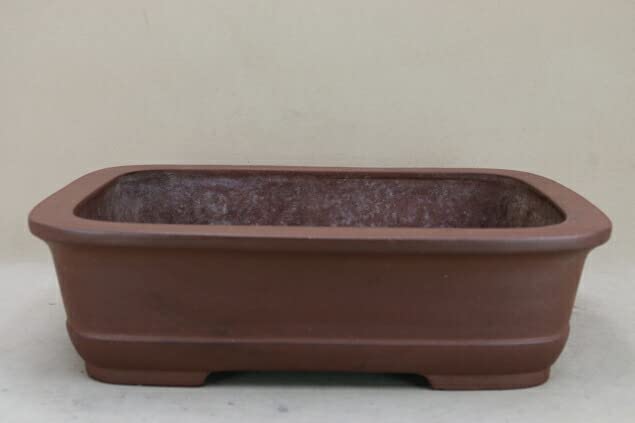 Amazon.co.jp: 【盆栽鉢】 時代鉢 升彩 烏泥撫角長方（左右38cm 足裏