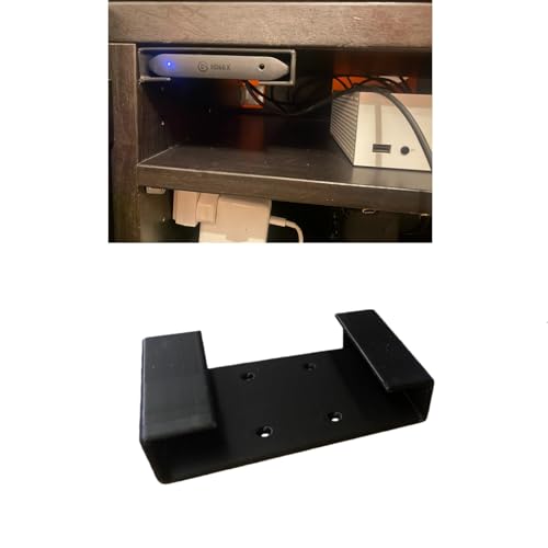 Under Desk Mount for Elgato HD60X Capture Card, Black ABS Bracket, Professional Gaming Setup Accessory