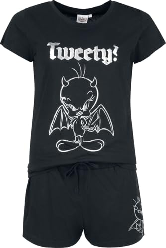 LOONEY TUNES Piolín Mujer Pijama Negro 100% algodón Regular