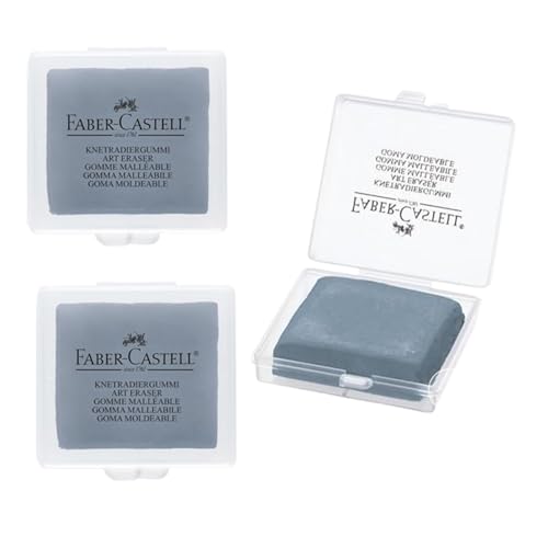 FABER-CASTELL Lot de 3 Gommes modélable mie de pain Art Eraser grise