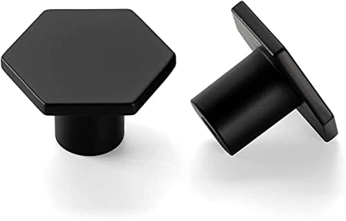 LONTAN 4 Pack Black Door Knobs for Cupboards Black Drawer Knobs Vintage Kitchen Door Knobs Cupboard Knobs Cabinet Knobs Cupboard Door Knobs Wardrobe Knobs Black Cabinet Knobs Wardrobe Door Knobs