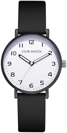 （20:30時点） 【試験用腕時計】秒針 音しない 腕時計 受験 アナログ シンプル かわいい おしゃれ 人気 3気圧防水 蓄光 見やすい メンズ レディース 受験生 高校生 中学生 男子 女子 ユニセックス (ブラック Ⅱ)