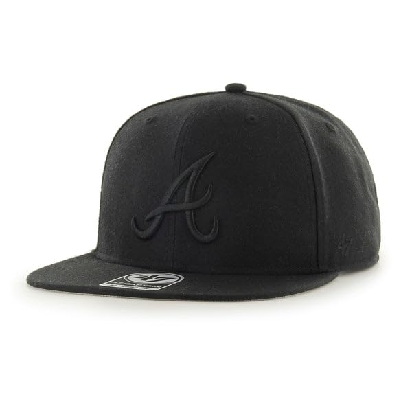 Atlanta Braves Blackout No Shot 47 Captain : casquette ajustable contre le soleil et le vent