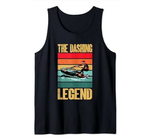 El perro de moto acuática The Dashing Legend Jet Ski Watercraft Racing Camiseta sin Mangas